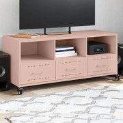 Έπιπλο Τηλεόρασης Ροζ 100,5x39x43,5 εκ. Ατσάλι 846693