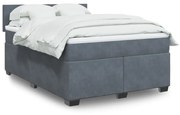 ΚΡΕΒΑΤΙ BOXSPRING ΜΕ ΣΤΡΩΜΑ ΣΚΟΥΡΟ ΓΚΡΙ 160X200 ΕΚ. ΒΕΛΟΥΔΙΝΟ 3286349