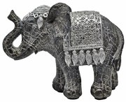 Ελεφαντάκι Διακοσμητικό 828906 10x5x8cm Grey-Silver Ankor Polyresin