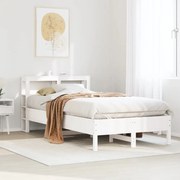 vidaXL Σκελετός Κρεβ. Χωρίς Στρώμα Λευκό 120x200 εκ Μασίφ Πεύκο