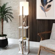 Φωτιστικό Δαπέδου Με Ραφιέρα A-G Nora 390FLH1146 White