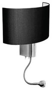 Απλίκα Φωτιστικό Τοίχου LED E27 1W IP20 17-01100-5 ΦOS_ME-17-01100-5-Μαύρο 17-01100-5