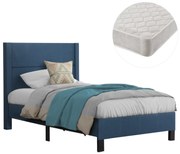 ΚΡΕΒΑΤΙ ΜΟΝΟ &amp; ΣΤΡΩΜΑ TRILLOP HM21203.14 ΜΠΛΕ ΥΦΑΣΜΑ--ΓΙΑ 120x200εκ