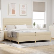 vidaXL κρεβάτι με στρώμα  200x200 εκ. Κρέμ