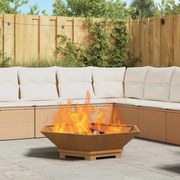 vidaXL Φωτιά Καφέ 100 x 100 x 28 εκ. Ατσάλι σκληρυθέν στον αέρα