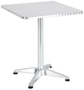 Τραπέζι Lazo pakoworld χρωμίου αλουμίνιο 60x60x70εκ 130-000065