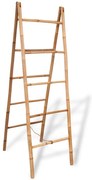 vidaXL Σκάλα-Κρεμάστρα Πετσετών Διπλή με 5 Σκαλιά 50x160 εκ. Μπαμπού