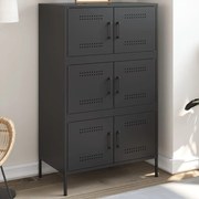 Ντουλάπι Μαύρο 68x39x113 εκ. από Ατσάλι 842958