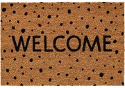 Πατάκι Εισόδου E-Coco Welcome Dots 026 40x60cm Natural-Black Sdim 40Χ60