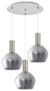 Φωτιστικό Οροφής Τρίφωτο Homelighting 77-8403 Nickel/White