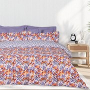 Σεντόνια Casual 5430 Με Λάστιχο (Σετ 3τμχ) Oarange-Purple Das Home Μονό 120x235cm Βαμβάκι-Πολυέστερ