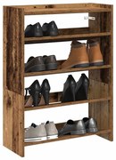 Ράφι παπουτσιών vidaXL Παλιό ξύλο 60x25x81 cm Κατασκευασμένο ξύλο