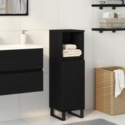 vidaXL Ντουλάπα Μπάνιου Μαύρη Δρυς 30x30x100 εκ Επεξεργασμένο Ξύλο