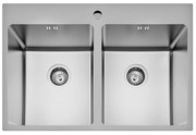 Geman Νεροχύτης Ένθετος Ανοξείδωτος Μ75xΠ50cm Inox