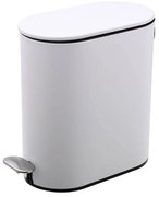 Κάδος Απορριμμάτων Μπάνιου (14x28x31) Estia 5lt Slim Oval White Matt 02-14575