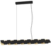 Φωτιστικό Οροφής - Ράγα Altagracia 390032 135x65x150cm Dim Led 5000lm 11W 3000K Black-Gold Eglo Ατσάλι