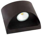 Adeleq Led Φωτιστικό Επίτοιχο Αλουμινίου Οβάλ Διπλής Κατεύθυνσης 2x3W 3000K Σκουριά 3-691181