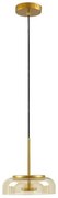 Κρεμαστό Φωτιστικό Οροφής Led Γυαλί Charlotte H143 Φ23 Globostar-744-Μελί 00744