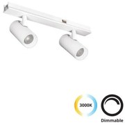 Σποτ Μαγνητικής Ράγας LED 7W Λευκό Dimmable Διπλό Slim Magnetic 4288701 Viokef 4288701 Λευκό