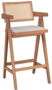 Σκαμπό Μπαρ Με Μπράτσα Winslow 247-000009 51,5x53,6x100cm Walnut-Grey