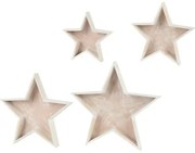 Beauty Home ΞΥΛΙΝΟ ΑΣΤΕΡΙ ΣΕΤ 4 ΤΜΧ 49.5 x 52  x 6 cm