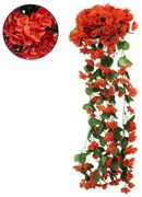 Τεχνητό Κρεμαστό Φυτό Phlox 78055 30x30x80cm Green-Red GloboStar Polyester,Plastic