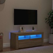 Έπιπλο Τηλεόρασης με LED Sonoma Δρυς 90x35x40 εκ.