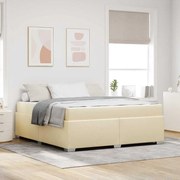 vidaXL Σκελετός Κρεβατιού Κρεμ 180 x 200 cm ύφασμα