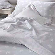 Σεντόνια Παιδικά ΣΧ.689 Σετ 3τμχ Light Grey Down Town Μονό 175x255cm 100% Cotton Satin