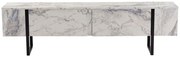 Έπιπλο Τηλεόρασης Serenity 241NRD1306 180x29,5x50cm Marble Effect White-Black