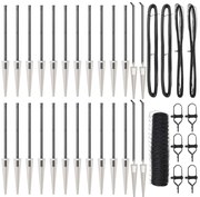 Γκρι εξάγωνη περίφραξη vidaXL 0.4x50 μ από ατσάλι