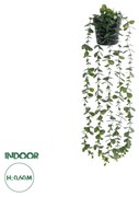 GloboStar® Artificial Garden HANGING EUCALYPTUS LEAF 20884 - Τεχνητό Κρεμαστό Διακοσμητικό Φυτό Φύλλα Ευκάλυπτου Φ17 x Y60cm