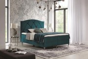 Επενδυμένο κρεβάτι Brando-Petrol-140 x 200
