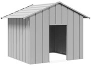 vidaXL Σπιτάκι σκύλου με οροφή 131x101x102 cm Γαλβανισμένος χάλυβας