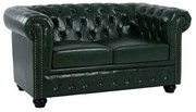Καναπές Διθέσιος Τύπου Chesterfield HM3010.08 150x90x72cm Pine Τεχνόδερμα
