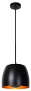 Φωτιστικό Κρεμαστό Lucide 30488-01-30 NOLAN Μαύρο Ματ (Black Mat)|Χρυσό Χρώμα (Gold Coloured)