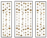 Artekko Wall Art Διακοσμητικό Τοίχου Μεταλλικό Μαύρο Χρυσό (59.7x7.6x116.8)cm Σετ/3 Artekko 82283-DS