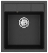 Helika Nova SQN 100 Ένθετος Γρανιτένιος Νεροχύτης Μ46xΠ51.5cm Μαύρος