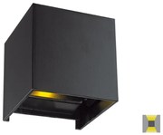 Απλίκα Square 10*10cm IP44 με ρυθμιζόμενη γωνία φωτισμού 6w Led 3000K Warm White 420 lm  Μαύρο Αλουμίνιο Viokef Greg 4188801