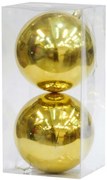 Χριστουγεννιάτικες Μπάλες Χρυσές Set/2 τεμάχια 10cm 234385