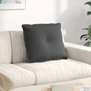 vidaXL Μαξιλάρι Πλάτης Σκούρο Γκρι 60 x 50 cm Υφασμάτινο Κορντουρά