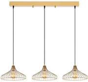 Φωτιστικό Οροφής - Ράγα Depay 942FLG1431 142x36x120cm 3xE27 40W Gold Opviq