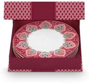 ΣΕΤ ΠΙΑΤΑ ΦΡΟΥΤΟΥ Δ21cm 2 ΤΕΜ. PIP STUDIO - FLOWER FESTIVAL DECO DARK PINK