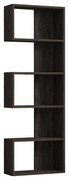 Βιβλιοθήκη Cascade pakoworld σε σκούρο καρυδί απόχρωση 51.8x22x150εκ