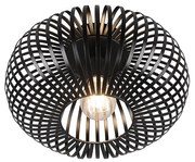 Φωτιστικό Οροφής Vintage Trio Lighting Johann 606903032 Μαύρο Ματ