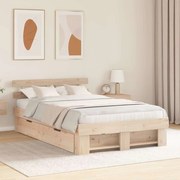 vidaXL Κρεβάτι με Συρτάρια 135x190 εκ. Μασίφ Ξύλο Πεύκου