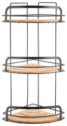 Ραφιέρα Μπάνιου Γωνιακή 3 Θέσεων Essentials 02-12786 49x19,5x19,5cm Natural Estia Bamboo