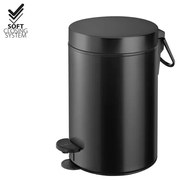 Χαρτοδοχείο 3lt Soft Closιng System Black Mat Sanco Waste Bins 90689-M116