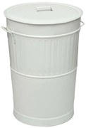 Κάδος Απορριμμάτων Retro 4868-033 Φ48x68cm 100lt White Ατσάλι