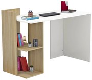 ΓΡΑΦΕΙΟ ΜΕΛΑΜΙΝΗΣ ΜΕ ΡΑΦΙΑ SYNDYA HM8994.02 SONAMA ΛΕΥΚΟ 112x55x85Y εκ.